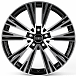 Литые диски 82365 Audi IVF993 18 J8 ET35 5x112 66.45 чёрный глянцевый + полированные спицы