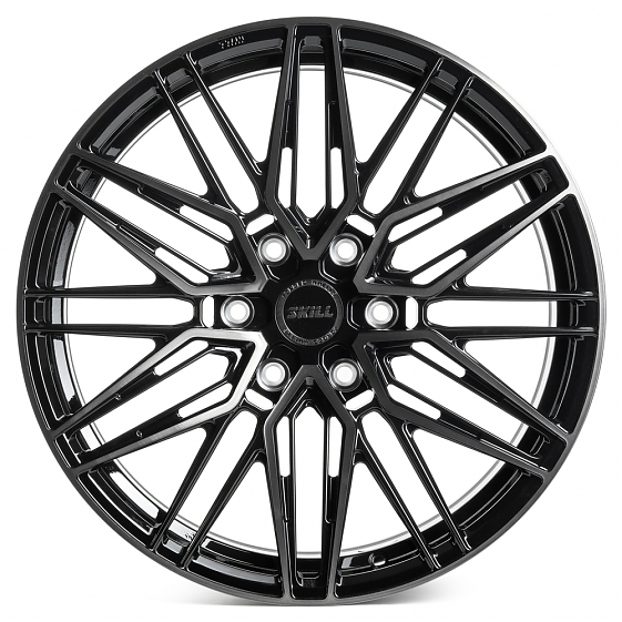 Кованые диски H231102G SKILL SV749-SB418 20 J9 ET28 6x139.7 106.1 чёрный глянцевый + полированные сп: Фото 1