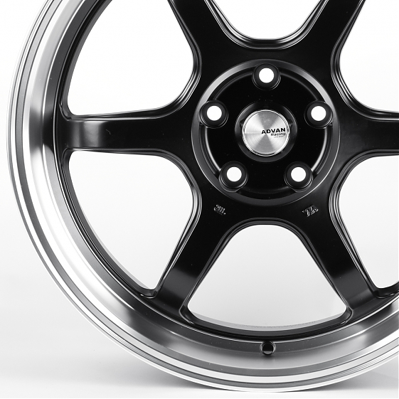 Литые диски 82253 Advan FC006-SM185 19 J8.5 ET35 5x114.3 73.1 чёрный матовый + полированный обод: Фото 2