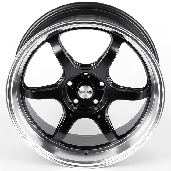 Литые диски 82253 Advan FC006-SM185 19 J8.5 ET35 5x114.3 73.1 чёрный матовый + полированный обод: Фото 3