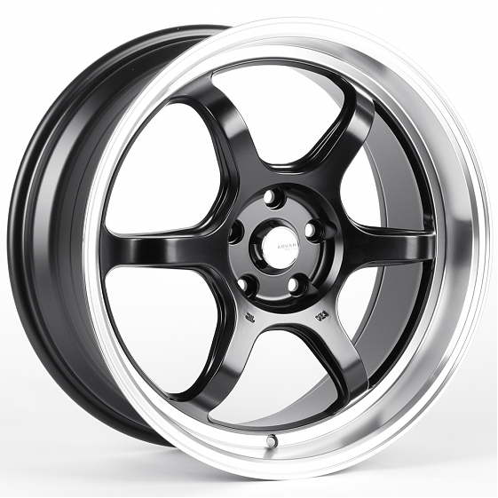 Литые диски 82253 Advan FC006-SM185 19 J8.5 ET35 5x114.3 73.1 чёрный матовый + полированный обод: Фото 4