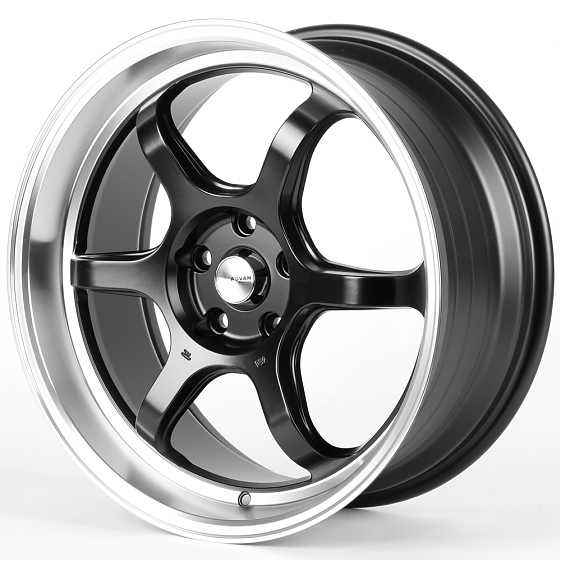 Литые диски 82253 Advan FC006-SM185 19 J8.5 ET35 5x114.3 73.1 чёрный матовый + полированный обод: Фото 5