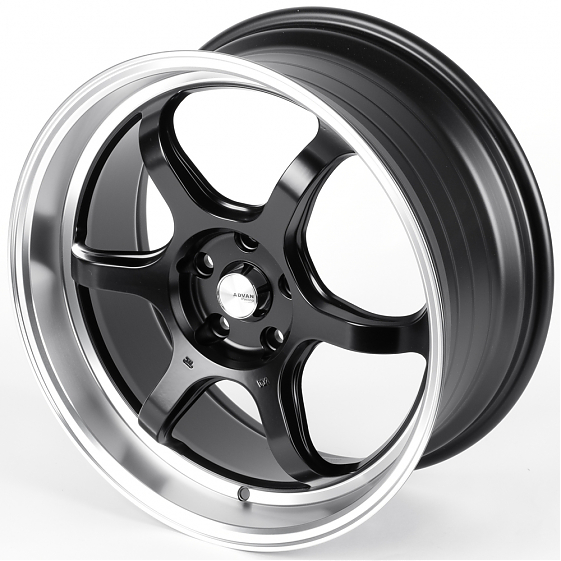 Литые диски 82253 Advan FC006-SM185 19 J8.5 ET35 5x114.3 73.1 чёрный матовый + полированный обод: Фото 6