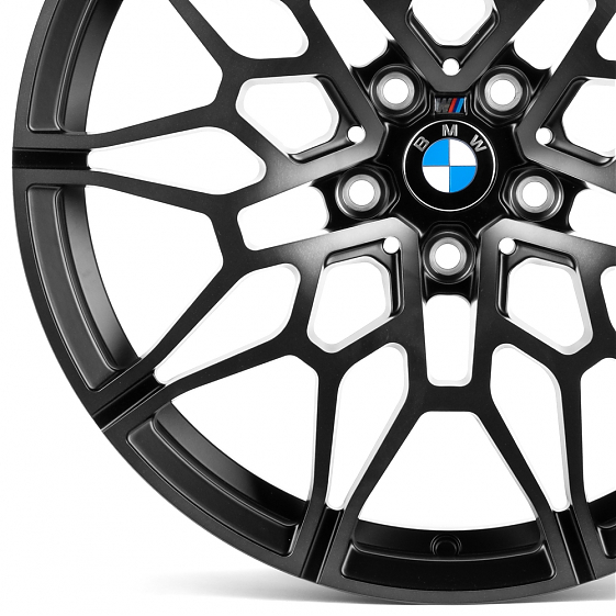 Кованые диски H240601JF SKILL SL892-SL204 19 J8 ET27 5x112 66.6 чёрный матовый + полированные спицы : Фото 2