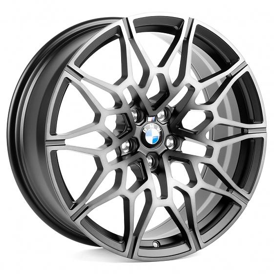 Кованые диски H240601JF SKILL SL892-SL204 19 J8 ET27 5x112 66.6 чёрный матовый + полированные спицы : Фото 4