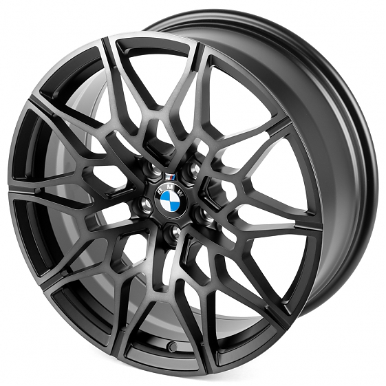 Кованые диски H240601JF SKILL SL892-SL204 19 J8 ET27 5x112 66.6 чёрный матовый + полированные спицы : Фото 6