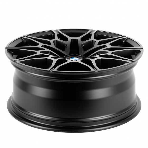 Кованые диски H240601JF SKILL SL892-SL204 19 J8 ET27 5x112 66.6 чёрный матовый + полированные спицы : Фото 7