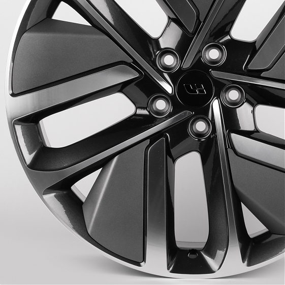 Литые диски 81824 LI IVF-3164-SF116 21 J9 ET45.5 5x120 62.5 графит + полированные спицы: Фото 2