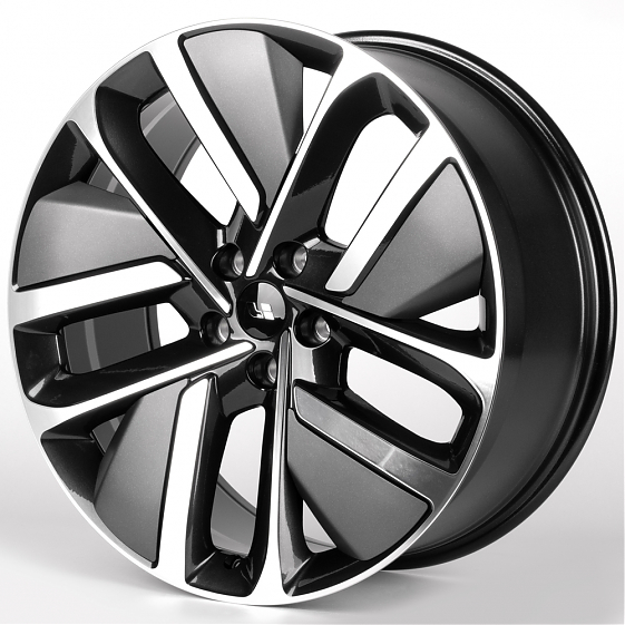Литые диски 81824 LI IVF-3164-SF116 21 J9 ET45.5 5x120 62.5 графит + полированные спицы: Фото 5