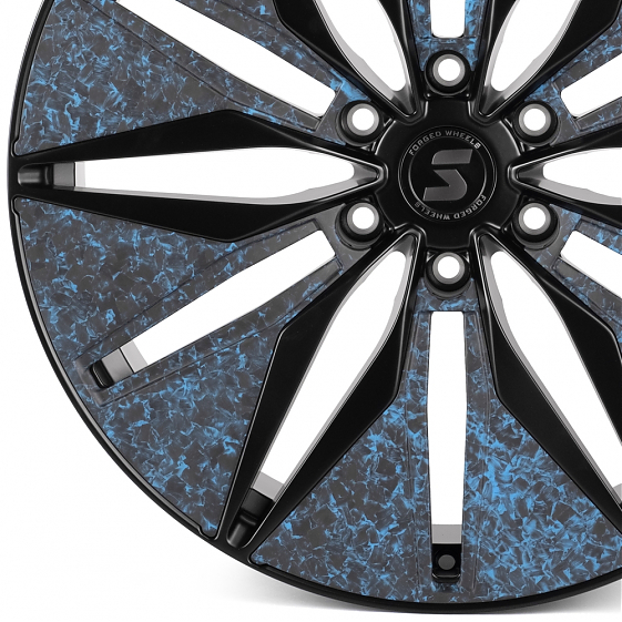 Кованые диски H240607S SKILL SV380-SV481 22 J9 ET19 6x139.7 77.8 чёрный матовый + карбон SFC18: Фото 2