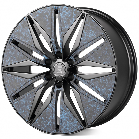Кованые диски H240607S SKILL SV380-SV481 22 J9 ET19 6x139.7 77.8 чёрный матовый + карбон SFC18: Фото 4