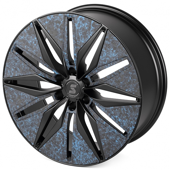 Кованые диски H240607S SKILL SV380-SV481 22 J9 ET19 6x139.7 77.8 чёрный матовый + карбон SFC18: Фото 5