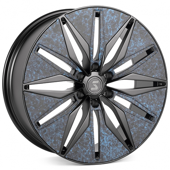 Кованые диски H240607S SKILL SV380-SV481 22 J9 ET19 6x139.7 77.8 чёрный матовый + карбон SFC18: Фото 6