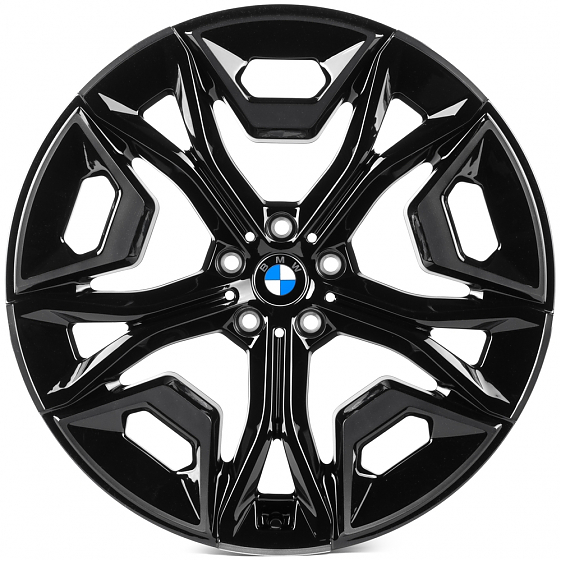 Кованые диски H241226PR SL920-SL239 21 J10.5 ET43 5x112 66.6 чёрный глянцевый + полировка + тёмный л: Фото 1