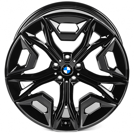 Кованые диски H241226PR SL920-SL239 21 J10.5 ET43 5x112 66.6 чёрный глянцевый + полировка + тёмный л: Фото 3