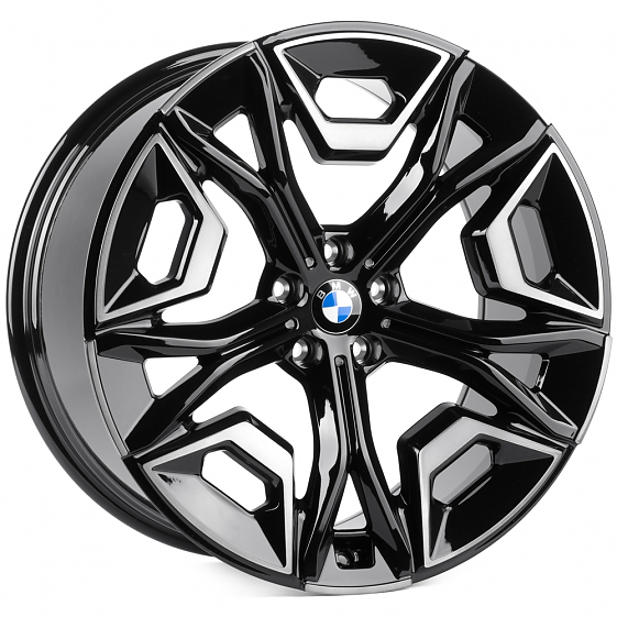 Кованые диски H241226PR SL920-SL239 21 J10.5 ET43 5x112 66.6 чёрный глянцевый + полировка + тёмный л: Фото 4