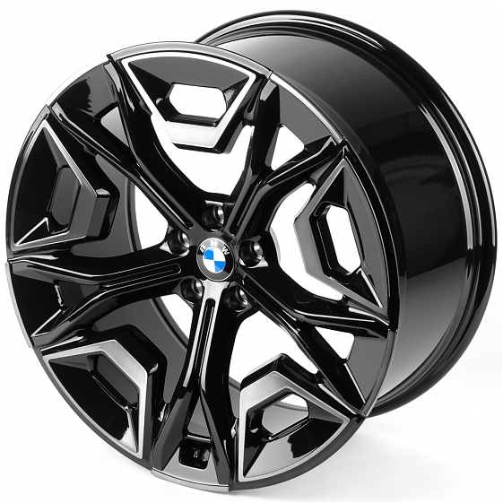 Кованые диски H241226PR SL920-SL239 21 J10.5 ET43 5x112 66.6 чёрный глянцевый + полировка + тёмный л: Фото 6