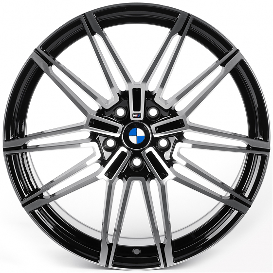 Литые диски 82150 BMW F078-SF087 19 J9.5 ET37 5x112 66.56 чёрный + полированные спицы: Фото 1