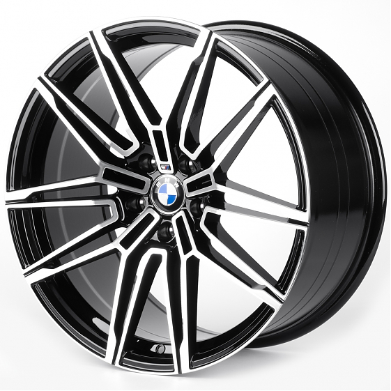 Литые диски 82150 BMW F078-SF087 19 J9.5 ET37 5x112 66.56 чёрный + полированные спицы: Фото 5