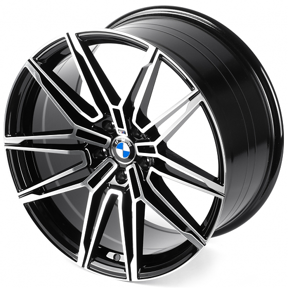 Литые диски 82150 BMW F078-SF087 19 J9.5 ET37 5x112 66.56 чёрный + полированные спицы: Фото 6