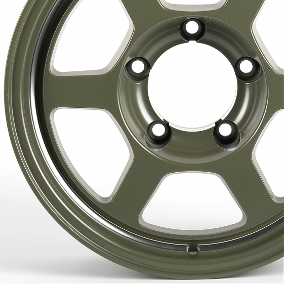 Литые диски 81401 Rays 61143-VR10 16 J6.5 ET-25 5x139.7 108.1 зелёный матовый + полировка: Фото 2