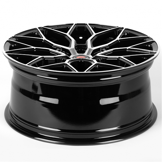 Литые диски 81911 Vossen iV-1155-DS345 19 J8.5 ET35 5x112 66.6 чёрный глянцевый + полированные спицы: Фото 7
