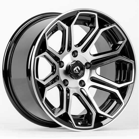 Литые диски 80449 FUEL JT191-SL045 17 J9 ET-12 5x127 71.6 чёрный + полированные спицы: Фото 4