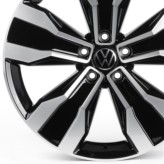 Литые диски 82095 Volkswagen iVF-3335-CT505 19 J7 ET40 5x112 57.1 чёрный + полированные спицы: Фото 2