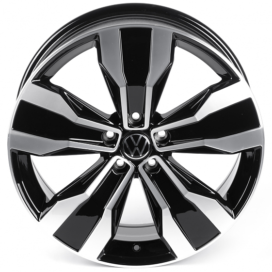 Литые диски 82095 Volkswagen iVF-3335-CT505 19 J7 ET40 5x112 57.1 чёрный + полированные спицы: Фото 3