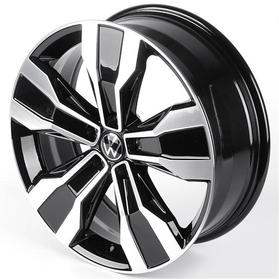 Литые диски 82095 Volkswagen iVF-3335-CT505 19 J7 ET40 5x112 57.1 чёрный + полированные спицы: Фото 6