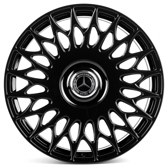 Кованые диски H240605Q SL521-SK365 22 J10 ET20 5x130 84.1 чёрный глянцевый: Фото 1