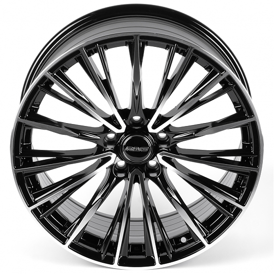 Литые диски 82636 Rays XF055 19 J8.5 ET35 5x114.3 73.1 черный глянец + полированые спицы: Фото 3