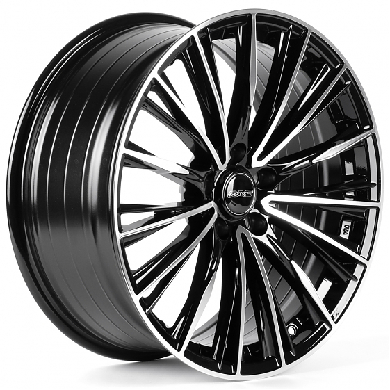 Литые диски 82636 Rays XF055 19 J8.5 ET35 5x114.3 73.1 черный глянец + полированые спицы: Фото 4