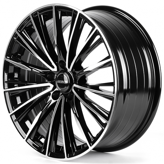 Литые диски 82636 Rays XF055 19 J8.5 ET35 5x114.3 73.1 черный глянец + полированые спицы: Фото 5