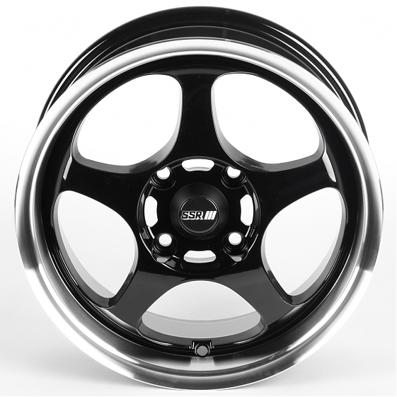 Литые диски 81482 SSR 5201-FG543 15 J6.5 ET35 4x114.3 56.6 чёрный глянцевый + полированный обод: Фото 3