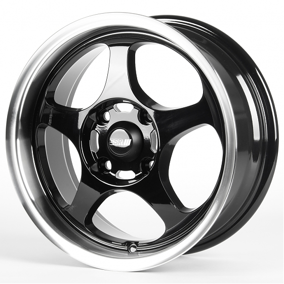 Литые диски 81482 SSR 5201-FG543 15 J6.5 ET35 4x114.3 56.6 чёрный глянцевый + полированный обод: Фото 4