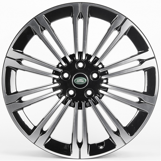 Литые диски 81521 Land Rover 1253X-SL096 22 J9.5 ET42.5 5x120 72.6 чёрный + полированные спицы: Фото 1
