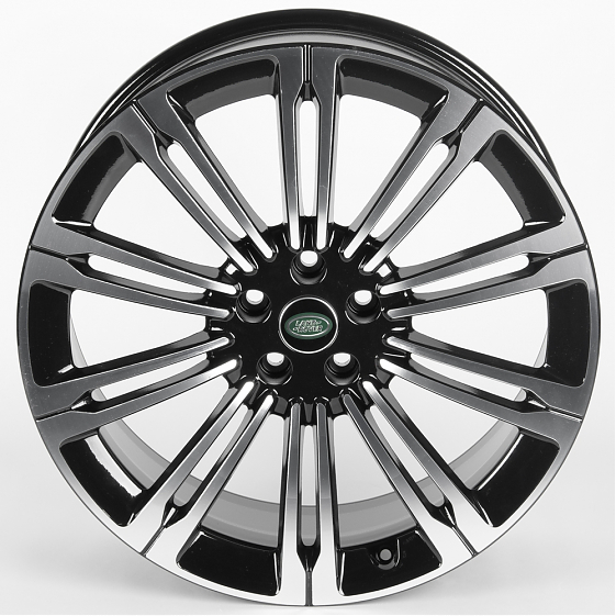 Литые диски 81521 Land Rover 1253X-SL096 22 J9.5 ET42.5 5x120 72.6 чёрный + полированные спицы: Фото 3