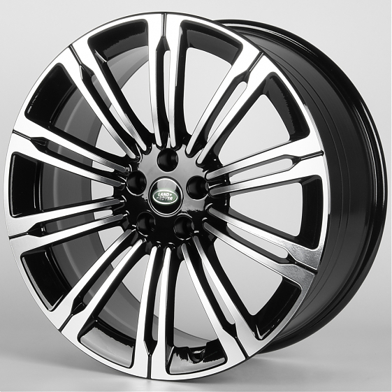 Литые диски 81521 Land Rover 1253X-SL096 22 J9.5 ET42.5 5x120 72.6 чёрный + полированные спицы: Фото 4