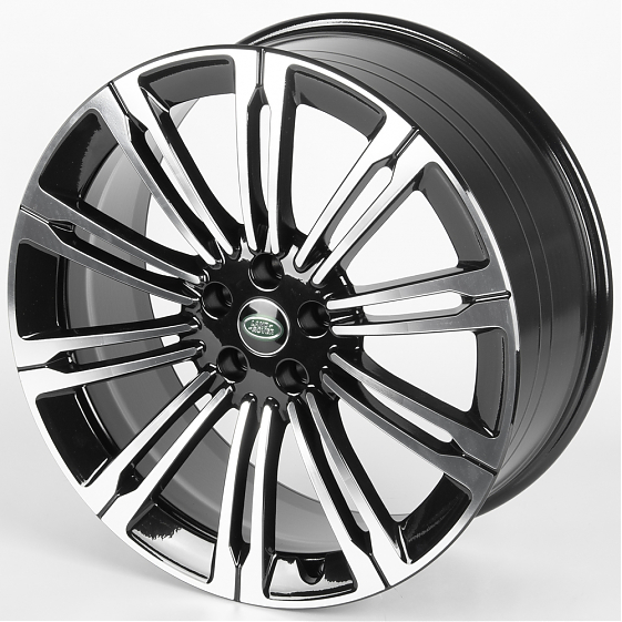Литые диски 81521 Land Rover 1253X-SL096 22 J9.5 ET42.5 5x120 72.6 чёрный + полированные спицы: Фото 5