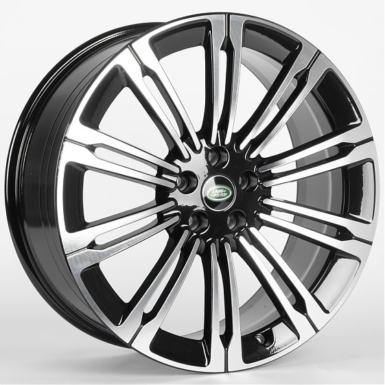Литые диски 81521 Land Rover 1253X-SL096 22 J9.5 ET42.5 5x120 72.6 чёрный + полированные спицы: Фото 6