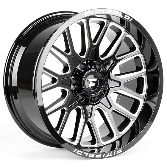 Литые диски 81283 Fittipaldi FA18BM-DS218 20 J10 ET-19 6x135/6x139.7 106.1 чёрный глянцевый + полиро: Фото 4