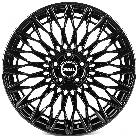 Кованые диски H260609T SKILL SL467-SL205 19 J8.5 ET48 5x112 66.6 чёрный глянцевый: Фото 1