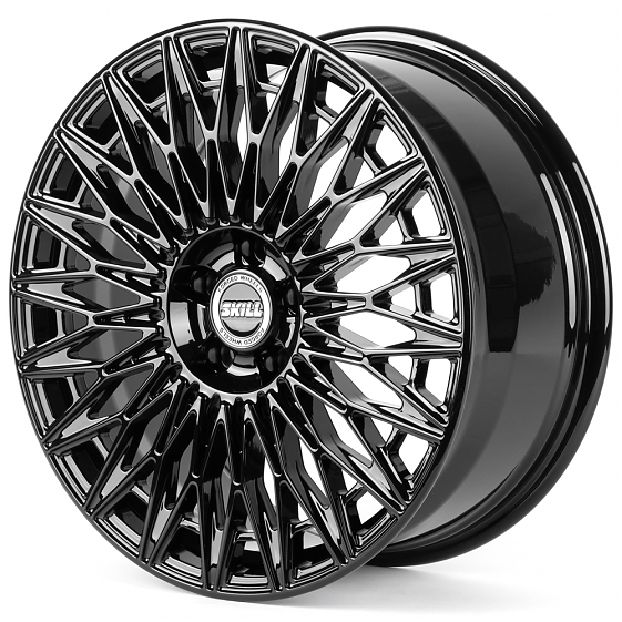 Кованые диски H260609T SKILL SL467-SL205 19 J8.5 ET48 5x112 66.6 чёрный глянцевый: Фото 5