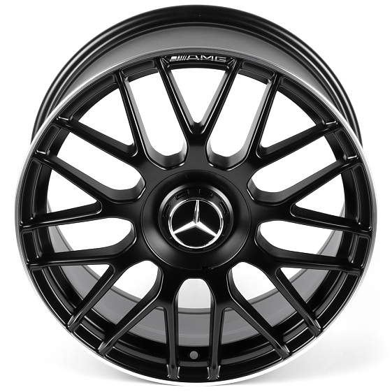 Литые диски 82589 Mercedes-Benz IVF-3368-H3368F 18 J8 ET36 5x112 66.56 чёрный матовый + полированный: Фото 3