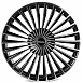 Кованые диски H251218D SKILL SV017-SK363 22 J9 ET28 6x139.7 78.1 чёрный глянцевый + полированные спи