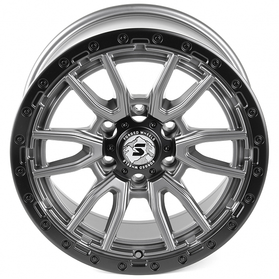 Кованые диски H240605A SKILL SV127-SK303 18 J9 ET19 6x139.7 106.1 графит матовый + чёрный бедлок: Фото 3
