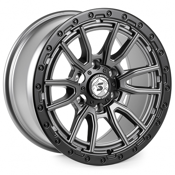Кованые диски H240605A SKILL SV127-SK303 18 J9 ET19 6x139.7 106.1 графит матовый + чёрный бедлок: Фото 4