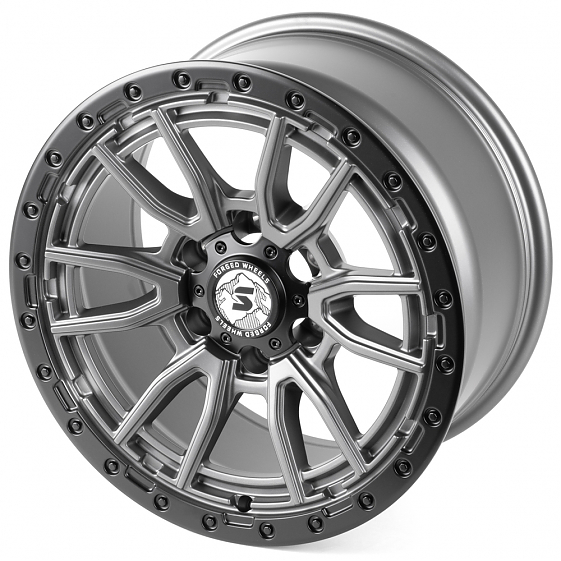 Кованые диски H240605A SKILL SV127-SK303 18 J9 ET19 6x139.7 106.1 графит матовый + чёрный бедлок: Фото 6