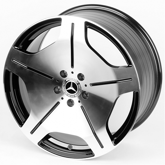 Литые диски 80636 BMW F148-SL066 19 J9.5 ET43 5x112 66,56 чёрный + полированные спицы: Фото 6